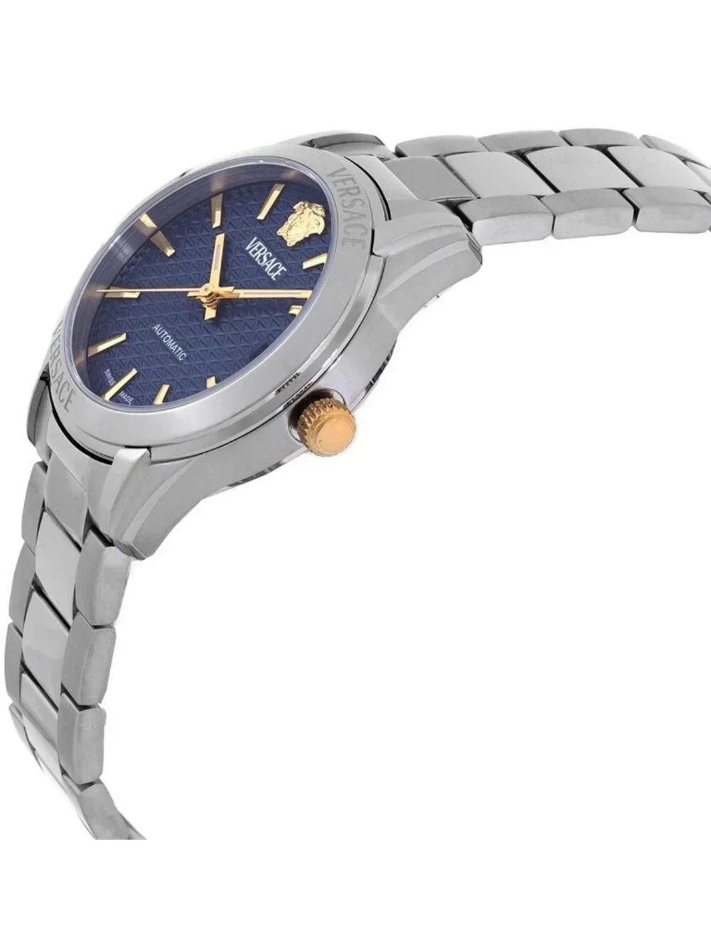NWT Versace Greca Classic Automatic Blue Dial Ladies Watch
